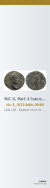 RIC II, Part 3 (second edition) Hadrian 3040 — CANOA