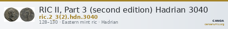 RIC II, Part 3 (second edition) Hadrian 3040 — CANOA
