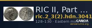 RIC II, Part 3 (second edition) Hadrian 3041 — CANOA
