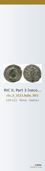 RIC II, Part 3 (second edition) Hadrian 305 — CANOA