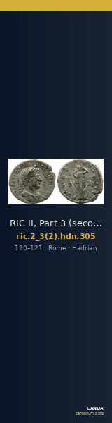 RIC II, Part 3 (second edition) Hadrian 305 — CANOA