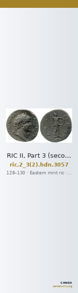 RIC II, Part 3 (second edition) Hadrian 3057 — CANOA