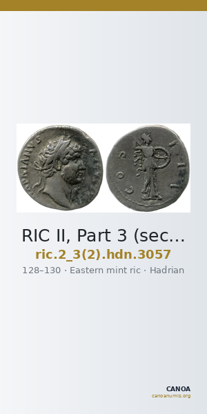 RIC II, Part 3 (second edition) Hadrian 3057 — CANOA