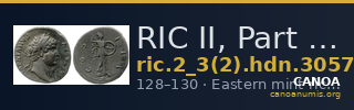 RIC II, Part 3 (second edition) Hadrian 3057 — CANOA