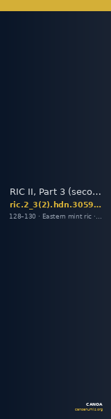 RIC II, Part 3 (second edition) Hadrian 3059-3060 — CANOA