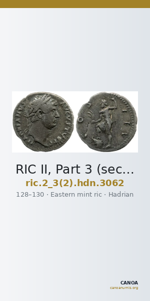 RIC II, Part 3 (second edition) Hadrian 3062 — CANOA