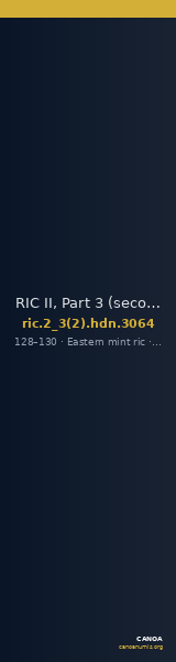 RIC II, Part 3 (second edition) Hadrian 3064 — CANOA