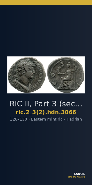 RIC II, Part 3 (second edition) Hadrian 3066 — CANOA