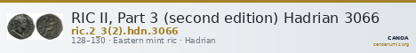 RIC II, Part 3 (second edition) Hadrian 3066 — CANOA