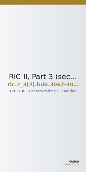 RIC II, Part 3 (second edition) Hadrian 3067-3068 — CANOA
