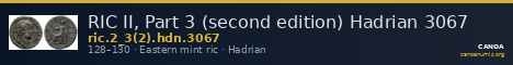 RIC II, Part 3 (second edition) Hadrian 3067 — CANOA
