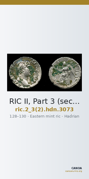 RIC II, Part 3 (second edition) Hadrian 3073 — CANOA