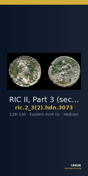 RIC II, Part 3 (second edition) Hadrian 3073 — CANOA