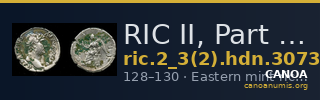 RIC II, Part 3 (second edition) Hadrian 3073 — CANOA