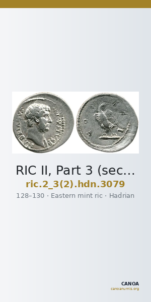 RIC II, Part 3 (second edition) Hadrian 3079 — CANOA