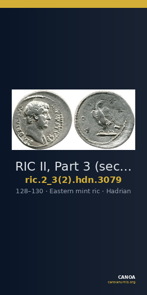 RIC II, Part 3 (second edition) Hadrian 3079 — CANOA