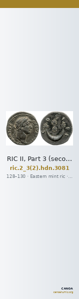 RIC II, Part 3 (second edition) Hadrian 3081 — CANOA