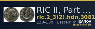 RIC II, Part 3 (second edition) Hadrian 3081 — CANOA