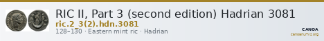 RIC II, Part 3 (second edition) Hadrian 3081 — CANOA