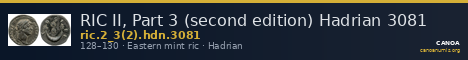 RIC II, Part 3 (second edition) Hadrian 3081 — CANOA