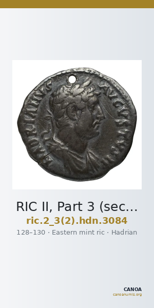 RIC II, Part 3 (second edition) Hadrian 3084 — CANOA