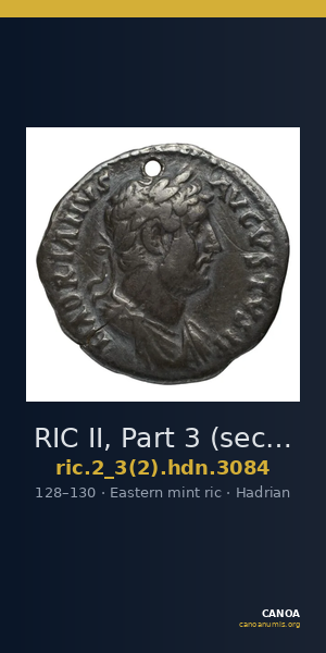 RIC II, Part 3 (second edition) Hadrian 3084 — CANOA