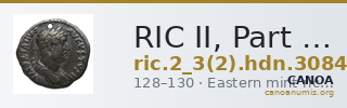 RIC II, Part 3 (second edition) Hadrian 3084 — CANOA