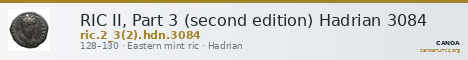 RIC II, Part 3 (second edition) Hadrian 3084 — CANOA