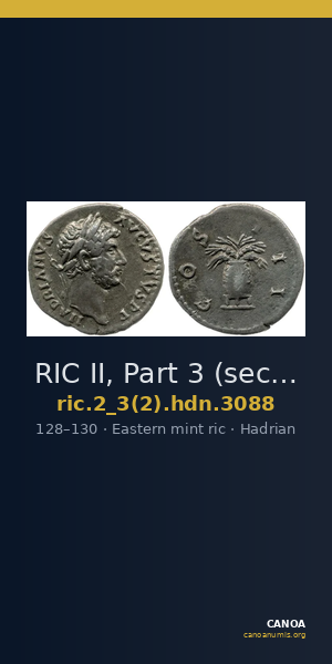 RIC II, Part 3 (second edition) Hadrian 3088 — CANOA