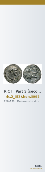 RIC II, Part 3 (second edition) Hadrian 3092 — CANOA