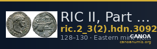 RIC II, Part 3 (second edition) Hadrian 3092 — CANOA
