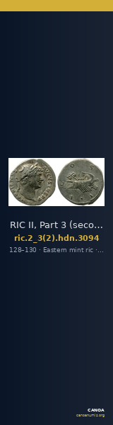 RIC II, Part 3 (second edition) Hadrian 3094 — CANOA