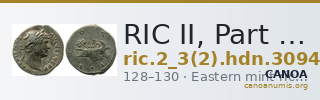 RIC II, Part 3 (second edition) Hadrian 3094 — CANOA