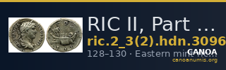RIC II, Part 3 (second edition) Hadrian 3096 — CANOA