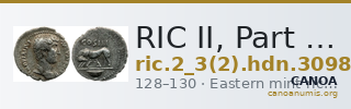 RIC II, Part 3 (second edition) Hadrian 3098 — CANOA