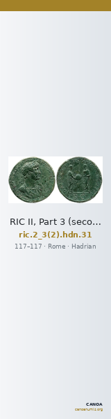 RIC II, Part 3 (second edition) Hadrian 31 — CANOA