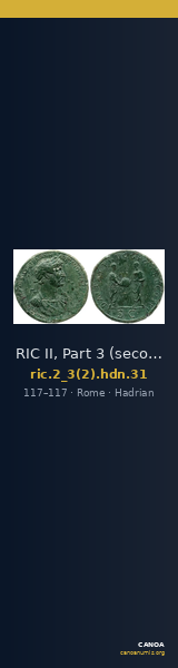 RIC II, Part 3 (second edition) Hadrian 31 — CANOA