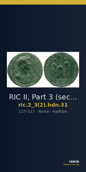 RIC II, Part 3 (second edition) Hadrian 31 — CANOA