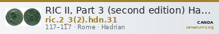 RIC II, Part 3 (second edition) Hadrian 31 — CANOA