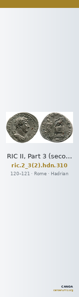 RIC II, Part 3 (second edition) Hadrian 310 — CANOA