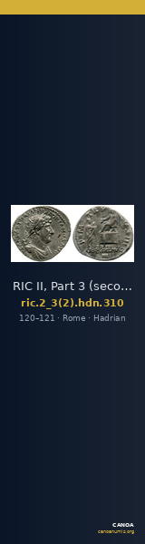 RIC II, Part 3 (second edition) Hadrian 310 — CANOA