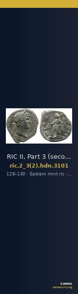 RIC II, Part 3 (second edition) Hadrian 3101 — CANOA