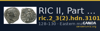 RIC II, Part 3 (second edition) Hadrian 3101 — CANOA