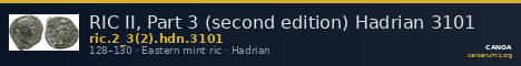 RIC II, Part 3 (second edition) Hadrian 3101 — CANOA