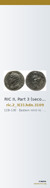 RIC II, Part 3 (second edition) Hadrian 3109 — CANOA