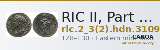 RIC II, Part 3 (second edition) Hadrian 3109 — CANOA