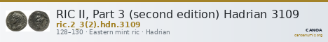RIC II, Part 3 (second edition) Hadrian 3109 — CANOA