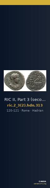 RIC II, Part 3 (second edition) Hadrian 313 — CANOA
