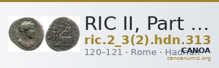 RIC II, Part 3 (second edition) Hadrian 313 — CANOA