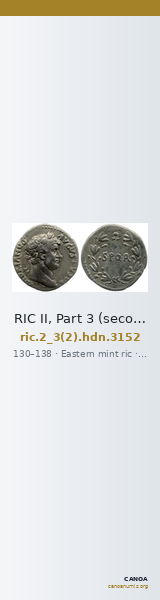 RIC II, Part 3 (second edition) Hadrian 3152 — CANOA